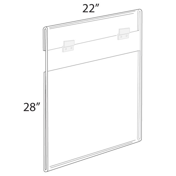 Azar Displays 22"W x 28"H Wall Mounted Poster Frame. Mounting Hardware Included. - 182728