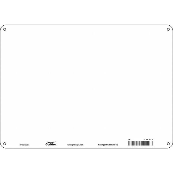 Condor Blank Sign, 14"W, 10"H, No Text, Plastic, 10PK - 486U47