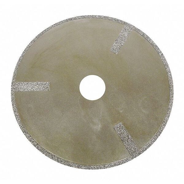 Dynabrade Dmnd Cut-Off Wheel, 5"dia.x3/4"40/50G S/S, Side Spoked, 5 in Dia, 3/4 in Arbor Hole Size, Diamond - 93650