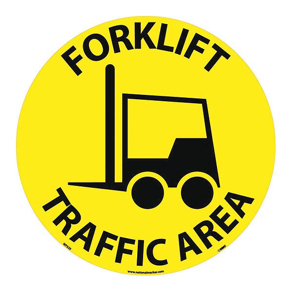 Nmc Forklift Traffic Area Walk On Floor Sign - WFS20