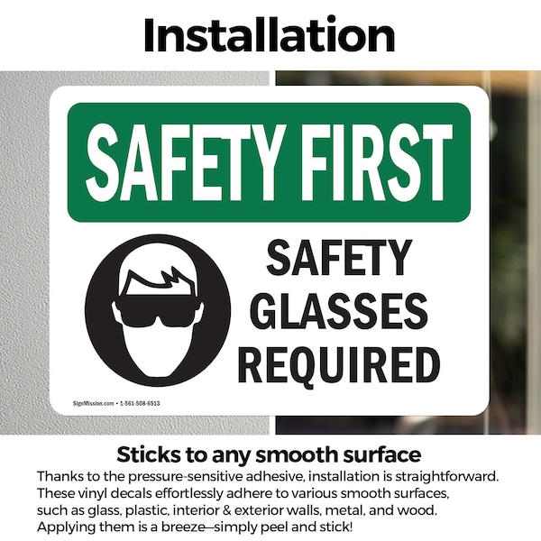 Signmission 3.5 in Height, 5 in Width, Vinyl Decal, Rectangle - OS-2PACK-SF-D-35-L-10935
