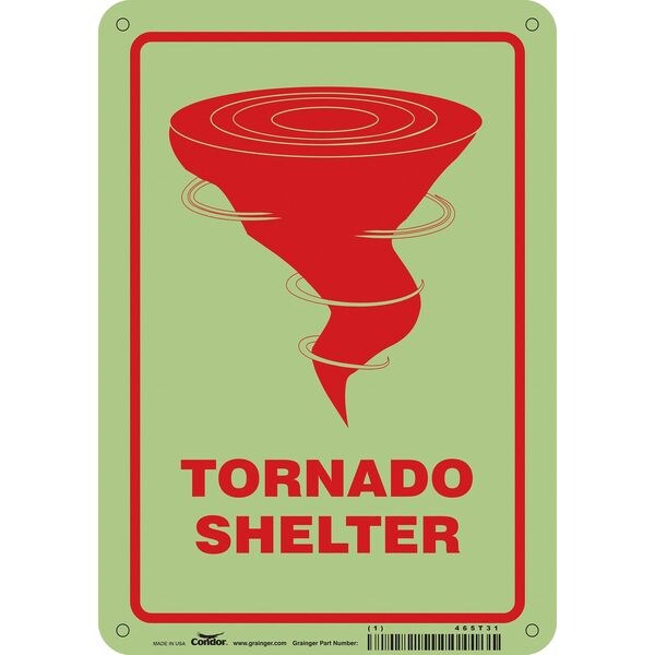 Condor Tornado Shelter, 7 in W x 10 in H, Horizontal Rectangle, Polyethylene, 465T31 - 465T31
