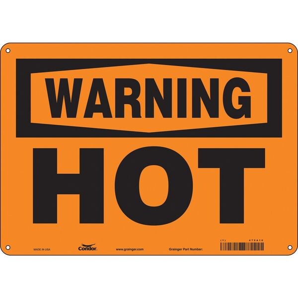 Condor Safety Sign, 10 in Height, 14 in Width, Polyethylene, Horizontal Rectangle, English, 475A10 - 475A10