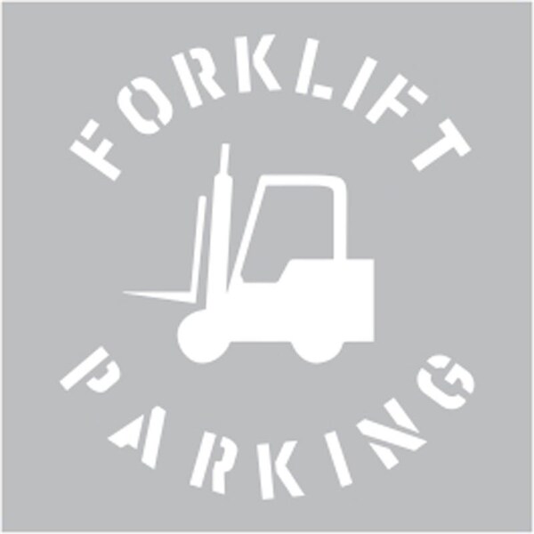 Visual Workplace Floor Stencil, 24"x24", Forklift Parking - 60-1924-2424-TR426