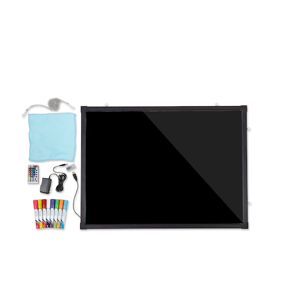 Alpine Industries LED Illuminated Hanging Message Writing Board 24" x 32" - 495-04