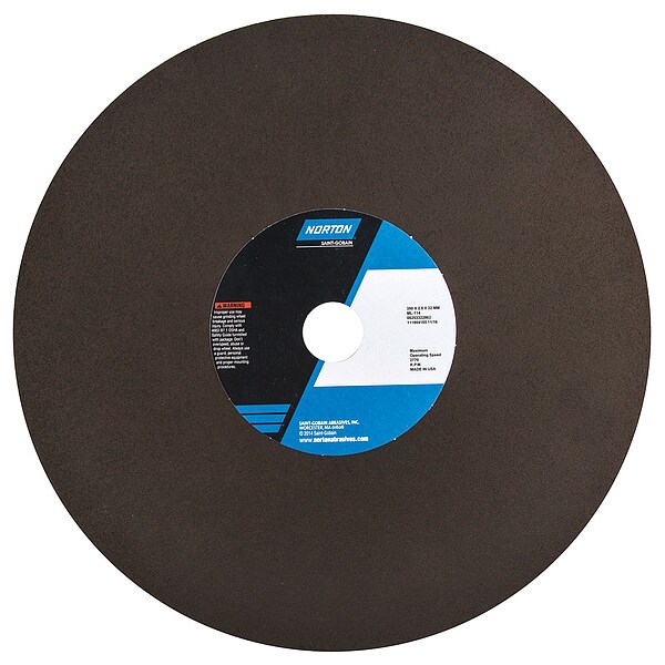 Norton Abrasives Abrasive Cut-Off Wheel, Type 1, 350 mm Dia, 2.5 mm Thick, 32 mm Arbor Hole Size, Aluminum Oxide - 66253322863