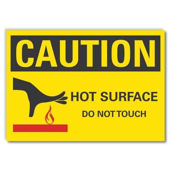 Lyle Caution Sign, 7 in H, 10 in W, Non-PVC Polymer, Vertical Rectangle, English, LCU3-0147-ED_10x7 - LCU3-0147-ED_10X7
