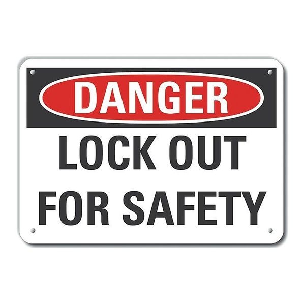 Lyle Plastic Lockout Tagout Danger Sign, 7 in Height, 10 in Width, Plastic, Vertical Rectangle, English - LCU4-0425-NP_10X7