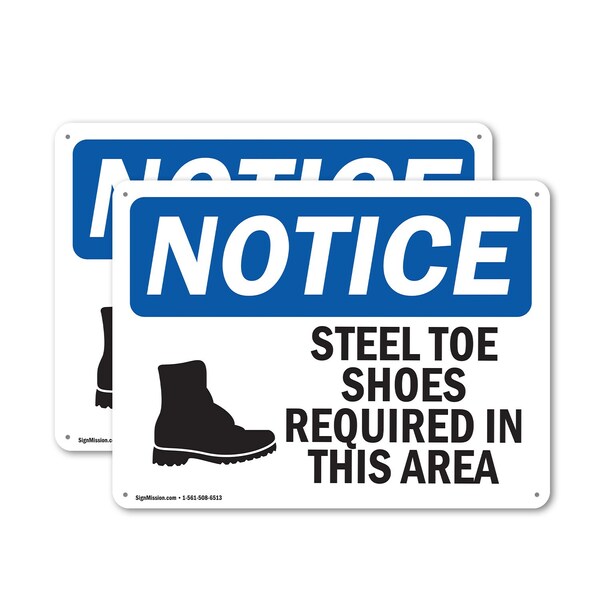 Signmission 10 in Height, 14 in Width, Aluminum, Rectangle - OS-2PACK-NS-A-1014-L-16620