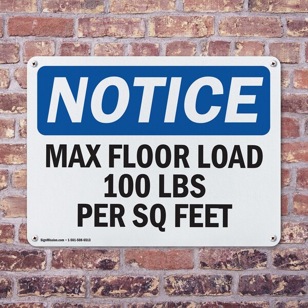 Signmission Max Floor Load 100 Lbs Per Sq Foot, 14 in W x Rectangle, Plastic - OS-2PACK-NS-P-1014-L-15925