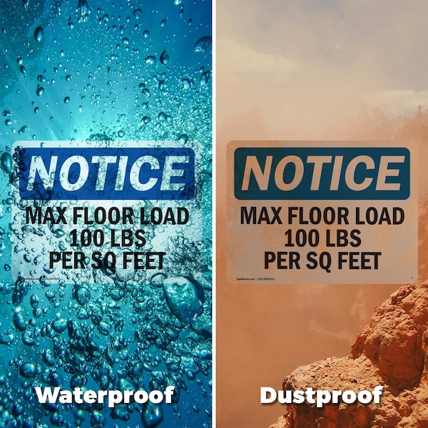 Signmission Max Floor Load 100 Lbs Per Sq Foot, 14 in W x Rectangle, Plastic - OS-2PACK-NS-P-1014-L-15925