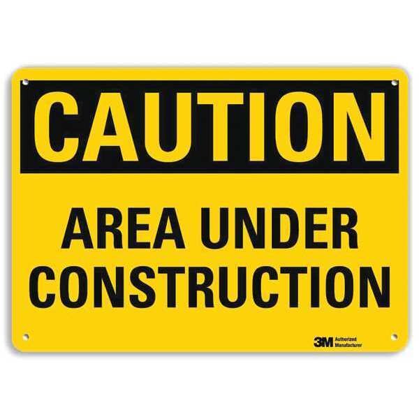 Lyle Caution Sign, 10 in Height, 14 in Width, Aluminum, Vertical Rectangle, English - U4-1055-NA_14X10