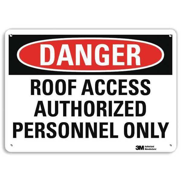 Lyle Danger Sign, 10 in H, 14 in W, Plastic, Horizontal Rectangle, English, U3-1958-NP_14X10 - U3-1958-NP_14X10
