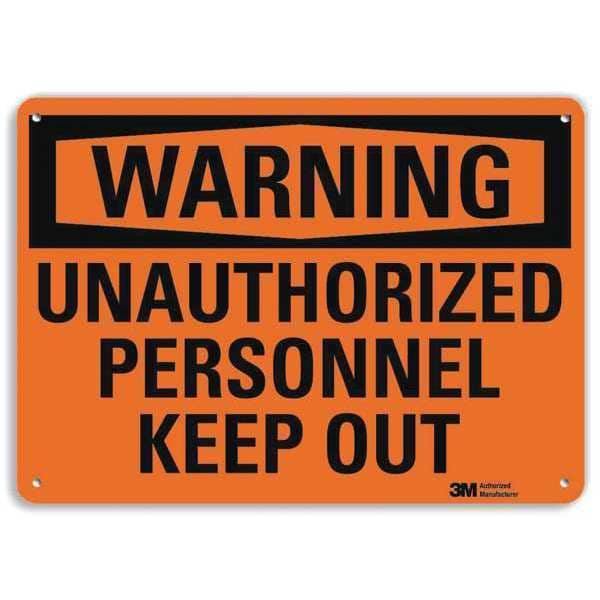 Lyle Admittance Sign, Keep Out, Black/Orange - U6-1258-RA_10X7