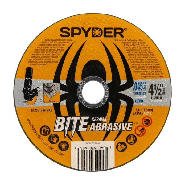 Spyder 4.5-In 5/8 X .045 T1 Cut Wheel - 21104