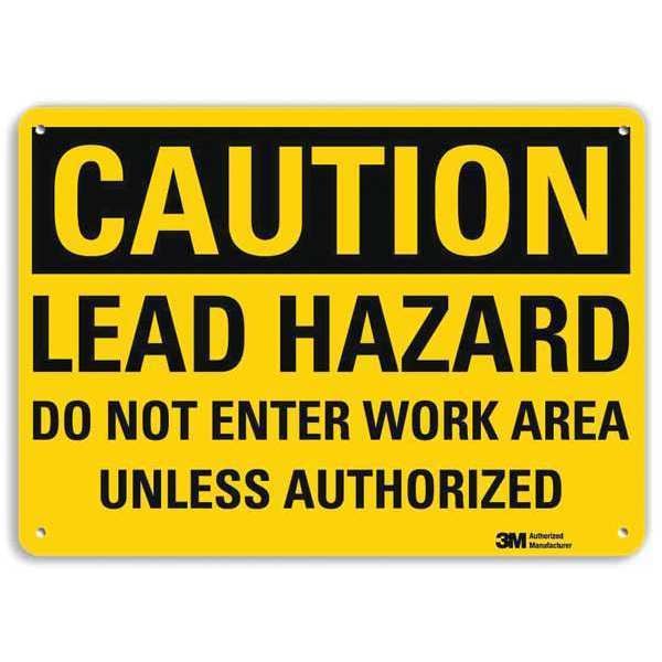 Lyle Safety Sign, 7 in Height, 10 in Width, Aluminum, Vertical Rectangle, English, U4-1485-RA_10X7 - U4-1485-RA_10X7