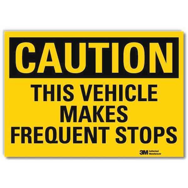 Lyle Safety Sign, 10 in H, 14 in W, Plastic, Horizontal Rectangle, English, U4-1724-RD_14X10 - U4-1724-RD_14X10