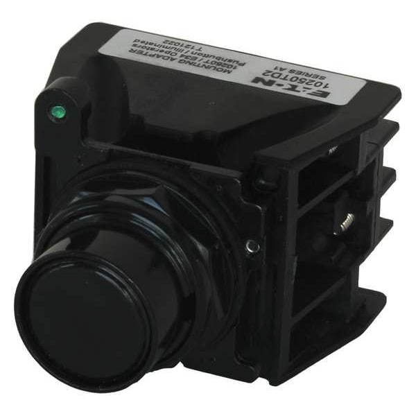 Botón pulsador para ubicaciones peligrosas de Eaton con contactos, 30 mm, 2 NC, 2 NO, negro - 10250T707B