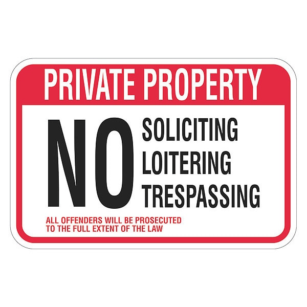 Lyle Property Sign, 12 in Height, 18 in Width, Aluminum, Horizontal Rectangle, English - T1-1165-HI_18X12