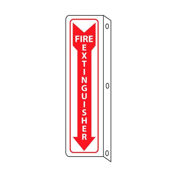National Marker Co NMC Fire Flange Sign - Fire Extinguisher - M23FR