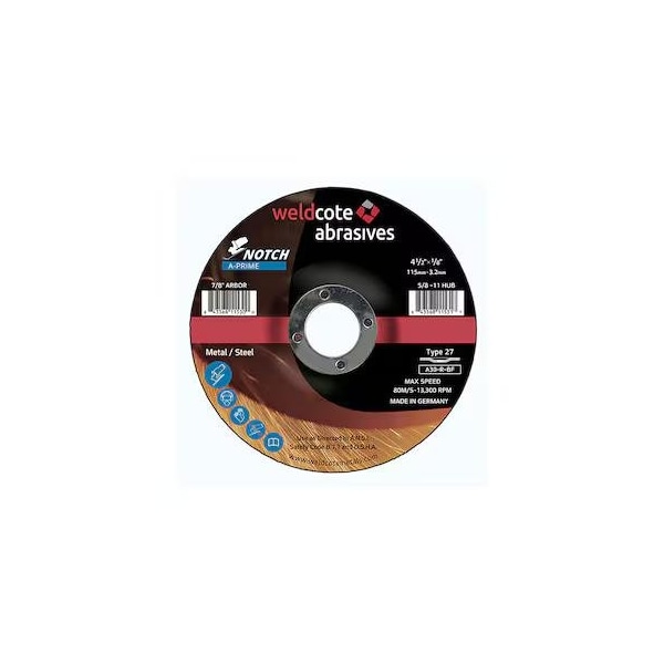 Notch A-Prime 9in x 1/8in x 7/8 T27, A30-R-BF Cutting / Notch Wheel, 50PK - 10775