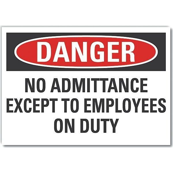 Lyle Decal, Danger No Admittance Except, 7 x 5" - LCU4-0592-ND_7X5