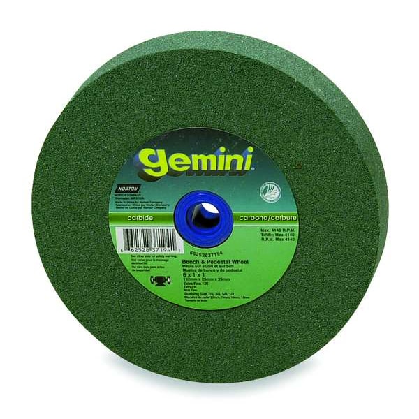 Norton Abrasives Grinding Wheel, T1, 6x1/2x1, SC, 60G, Green - 66252836571