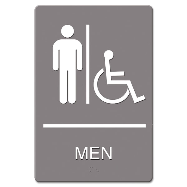 Headline Sign Men (with Wheelchair), 6" W x 9" H - 4815