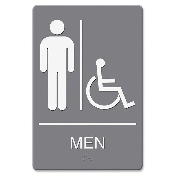 Headline Sign Men (with Wheelchair), 6" W x 9" H - 4815