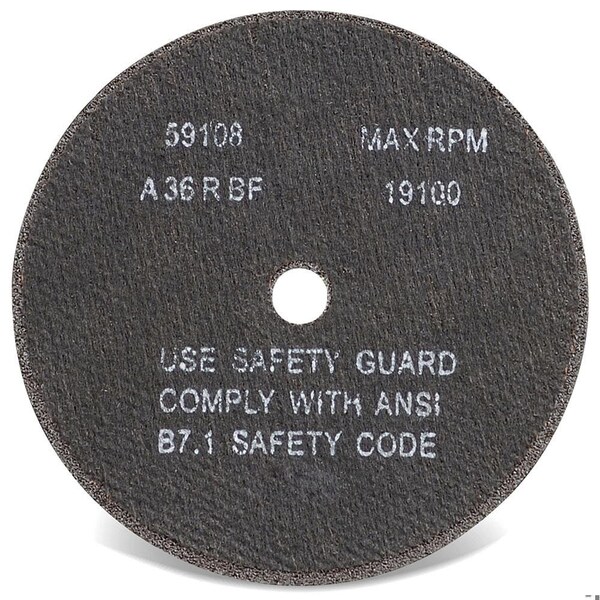 Cgw Abrasives High Speed Premium Straight Cut-Off Wheel, 3 in Dia x 1/32 in THK, 3/8 in Center Hole, 60 Grit, Alum - 35501