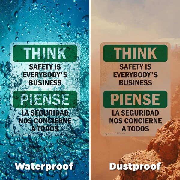 Signmission Safety Culture Sign, 10 in Width, Aluminum, Rectangle, Bilingual - OS-2PACK-TS-A-1014-L-11866