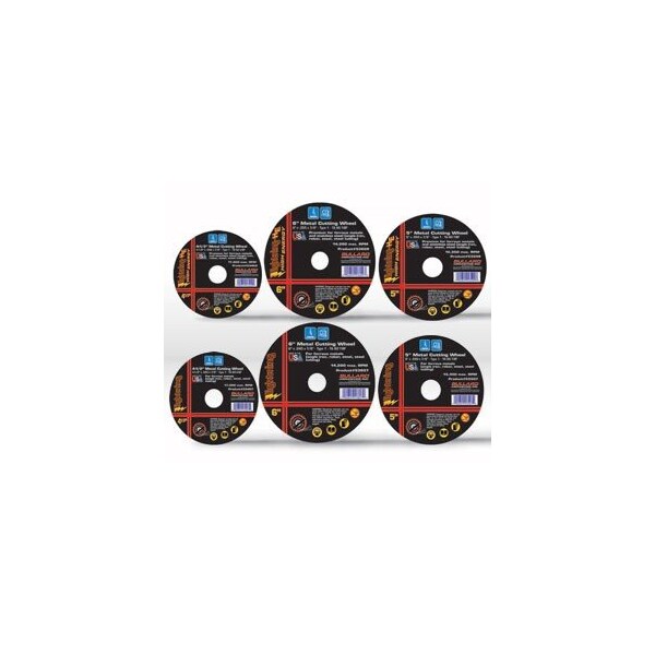 Bullard Abrasives Cut Off Wheel, TYPE 1 CUT OFF WHEELS FOR ANGLE GRINDERS & CIRCULAR SAWS, 25PK - 93607