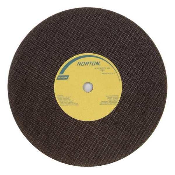 Norton Abrasives Abrasive Cut-Off Wheel, Type 1, 10 in Dia, 0.06 in Thick, 5/8 in Arbor Hole Size, Aluminum Oxide - 66253149317