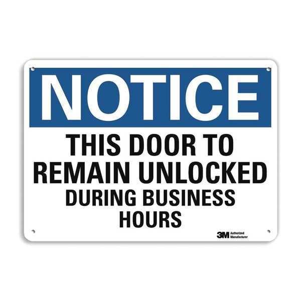 Lyle Notice Sign, 10 in H, 14 in W, Plastic, Horizontal Rectangle, English, U5-1554-NP_14X10 - U5-1554-NP_14X10