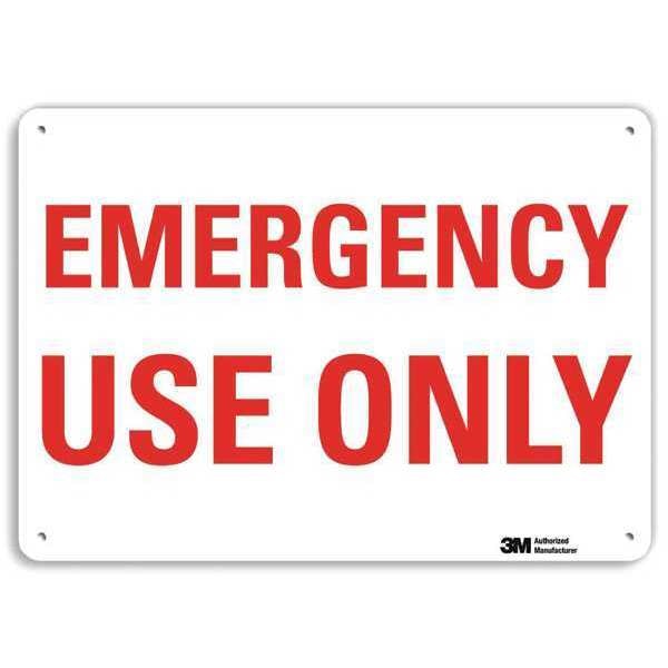 Lyle Emergency USE ONLY, 10 in x 14 in, Horizontal Rectangle, Aluminum, U7-1156-NA_14x10 - U7-1156-NA_14X10