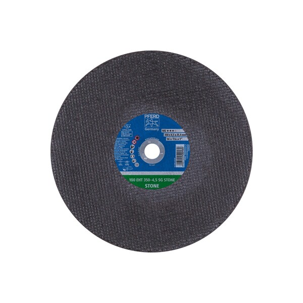 Pferd 14 in Dia, 3/16 in Thick, 1 in Arbor Hole Size, 24 Grit, Performance Line SG-ELASTIC Series - 64238