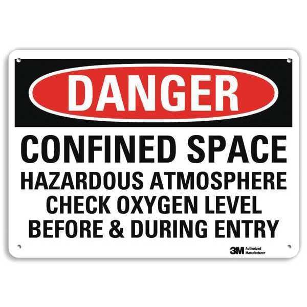 Lyle Danger Sign, 4 Hole Mount, 10in W x 7in H, U3-1216-RA_10X7 - U3-1216-RA_10X7