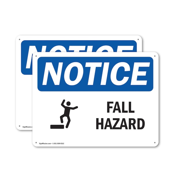 Signmission 12 in Height, 18 in Width, Aluminum, Rectangle - OS-2PACK-NS-A-1218-L-12428