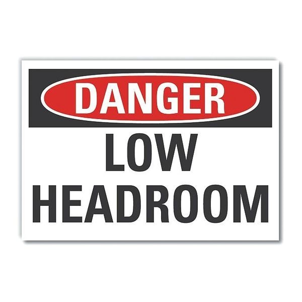 Lyle Danger, Low headroom, 10 in W x 7 in H, Vertical Rectangle, Non-PVC Polymer, LCU4-0354-ED_10x7 - LCU4-0354-ED_10X7