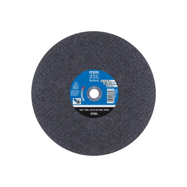 Pferd 12 in Dia, 1/8 in Thick, 1 in Arbor Hole Size, 24 Grit, Performance Line SG-ELASTIC Series - 64401