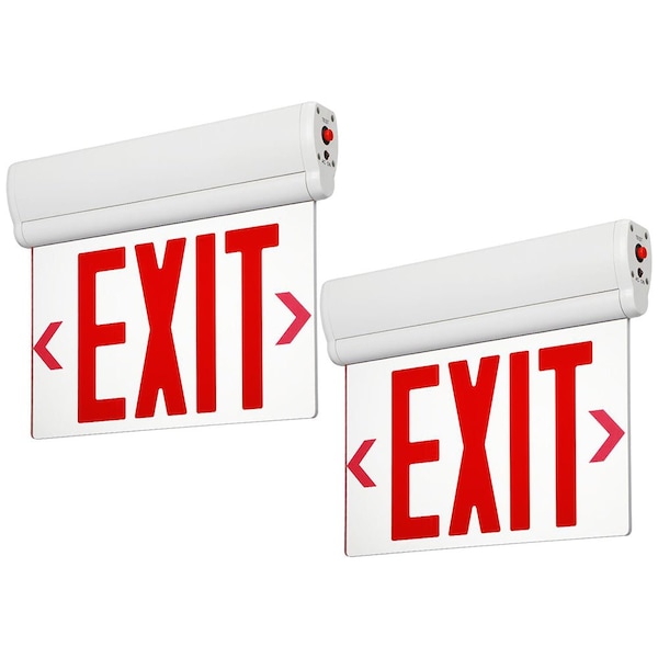Beyond Led Technology Exit Sign, PC + Aluminum, 12.13" W, Bronze - JELCEX1RC