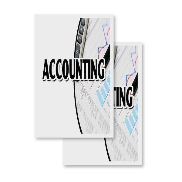 Signmission Accounting, Vinyl Decals Only 24 Inch x 36 Inch, Vinyl Decal, 2PK - DSB-2436-2PACK-ACCOUNTING