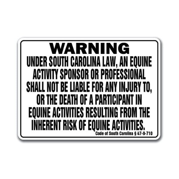 Signmission 14 in Height, 10 in Width, Plastic, 10" x 14", WS-South Carolina Equine - WS-SOUTH CAROLINA EQUINE