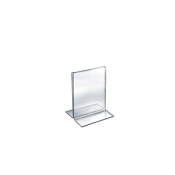Azar Displays 4"W x 6"H Double-Foot Two Sided Sign Holder, PK10 - 152726