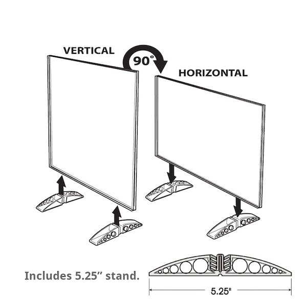 Azar Displays 8.5" x 11" Vertical/Horizontal Dual-Stand, PK10 - 132714