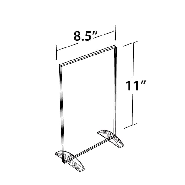 Azar Displays 8.5" x 11" Vertical/Horizontal Dual-Stand, PK10 - 132714