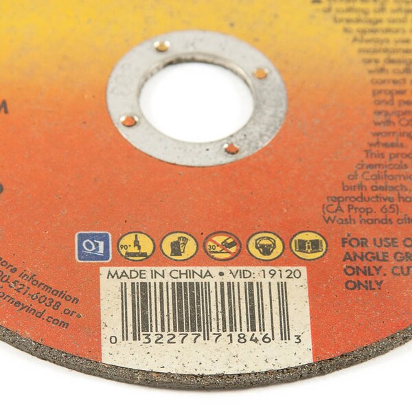 Forney Cut-Off Wheel, Metal, Type 1, 4 in x 1/16 in x 5/8 in - 71846