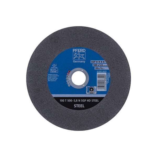 Pferd 20 in Dia, 3/16 in Thick, 1 in Arbor Hole Size, 24 Grit, Heavy Duty Series - 66019