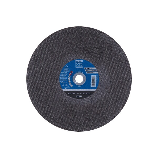 Pferd Abrasive Cut-Off Wheel, 14 in Dia, 3/16 in Thick, 1 in Arbor Hole Size, 24 Grit - 64018