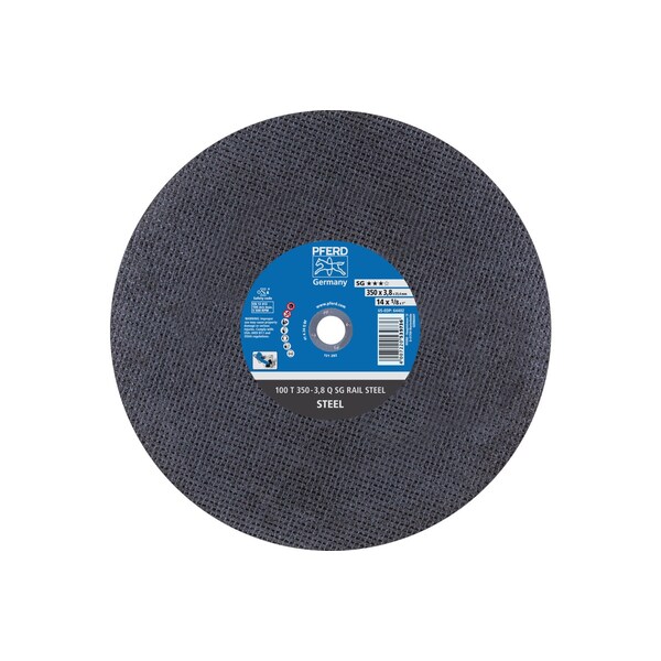 Pferd 14 in Dia, 1/8 in Thick, 1 in Arbor Hole Size, 24 Grit, Performance Line SG-ELASTIC Series - 64402